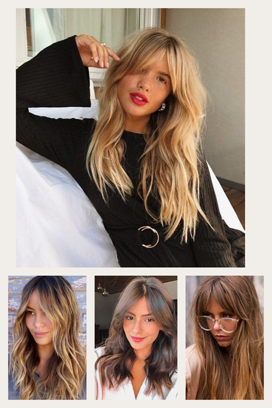 Flequillo Cortina Pelo En Capas Con Flequillo Flequillo Cortina