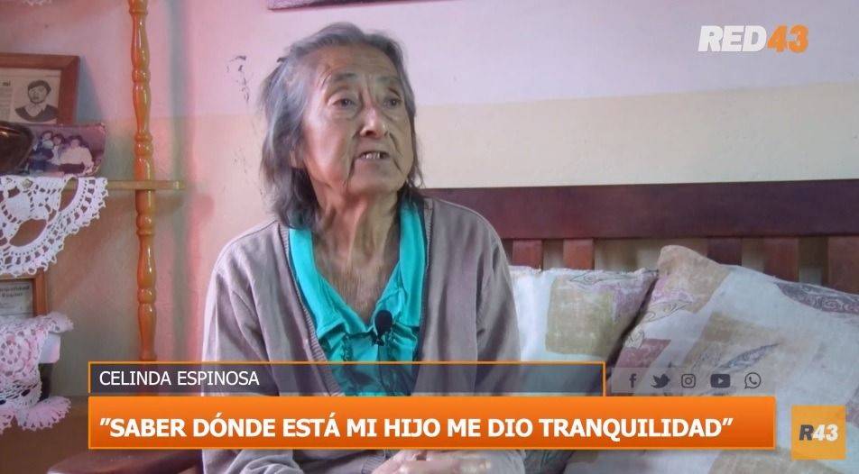 Celinda Espinoza: Saber dónde está mi hijo me dio tranquilidad