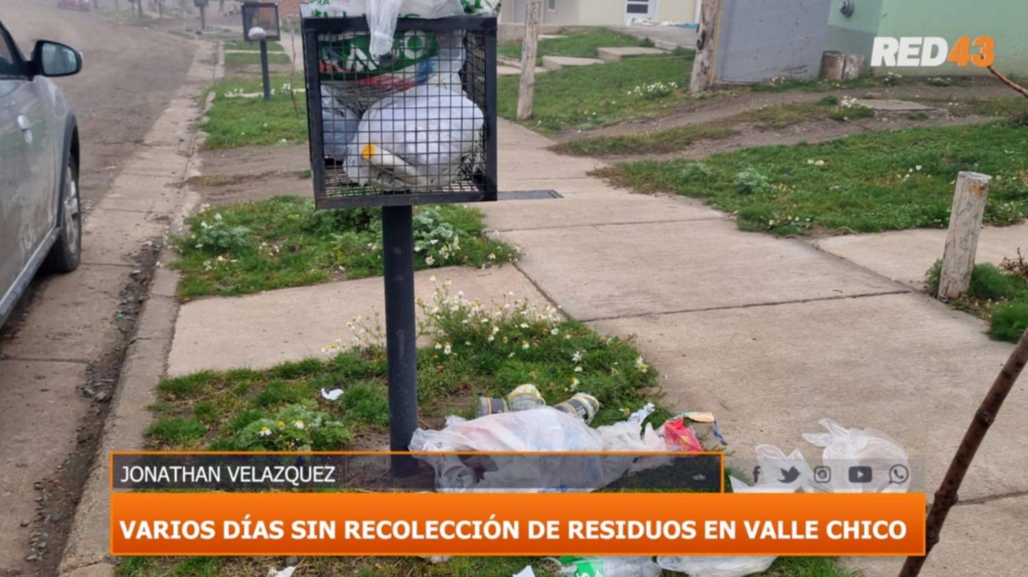 Reclamo de vecinos de Valle Chico: "En la calle hay basura de hace dos semanas"